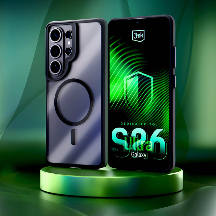 3mk Satin Armor MagCase за Samsung Galaxy S26 Ultra - прозрачен черен