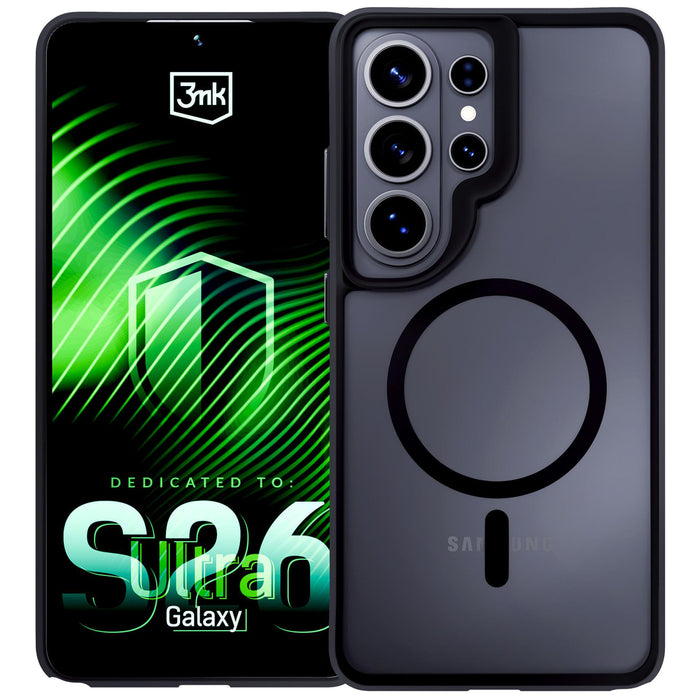 3mk Satin Armor MagCase за Samsung Galaxy S26 Ultra - прозрачен черен