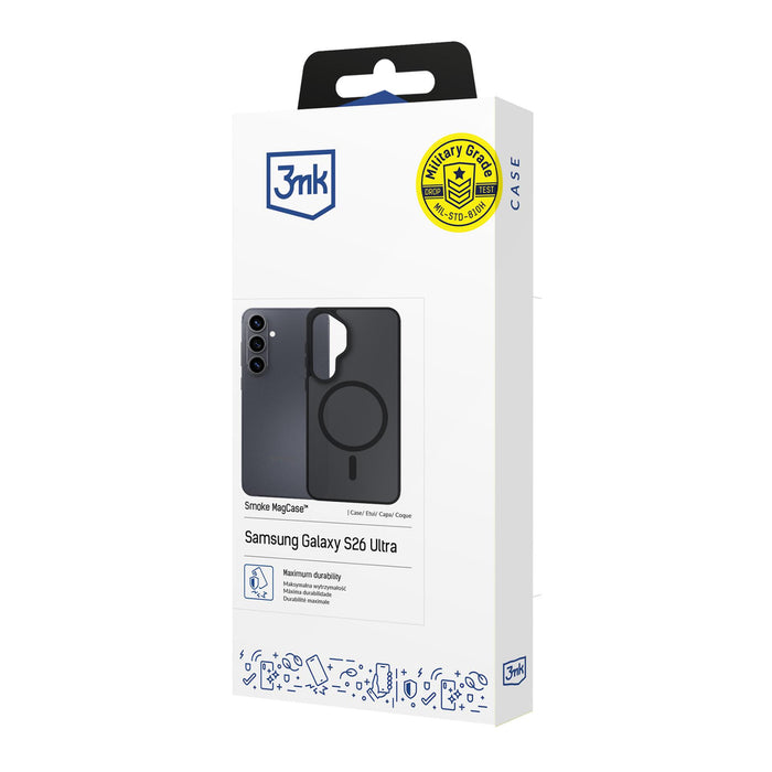 3mk Smoke MagCase за Samsung Galaxy S26 Ultra - сив-прозрачен