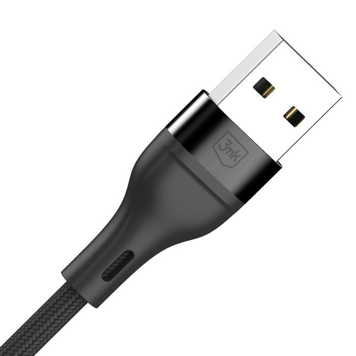 3mk Hyper Cable N-SERIES 3 в 1 USB-A / Lightning / Micro 1.2m 9V/2A 18W - черен