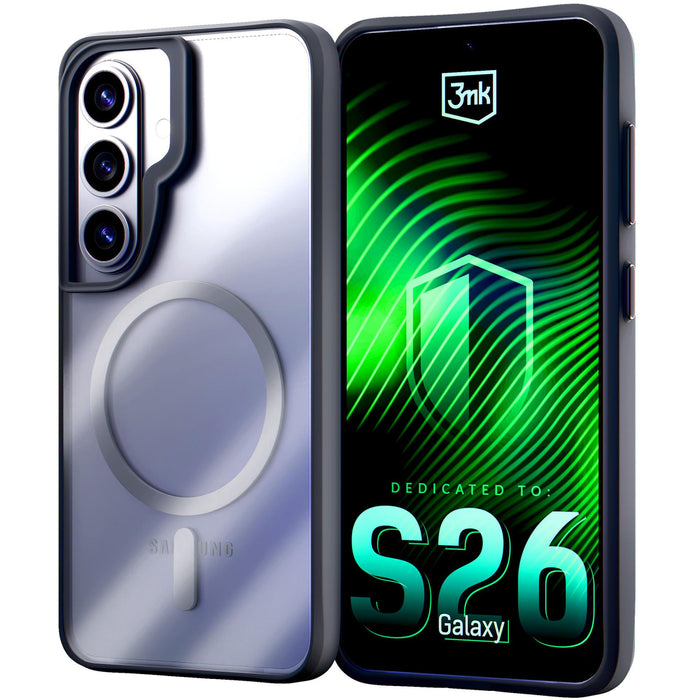 3mk Satin Armor MagCase за Samsung Galaxy S26 - прозрачен черен