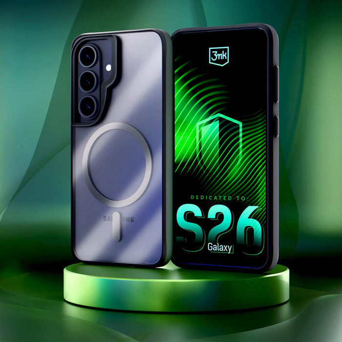 3mk Satin Armor MagCase за Samsung Galaxy S26 - прозрачен черен