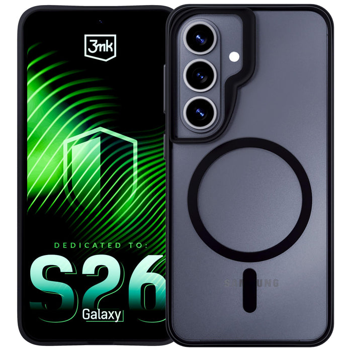 3mk Satin Armor MagCase за Samsung Galaxy S26 - прозрачен черен