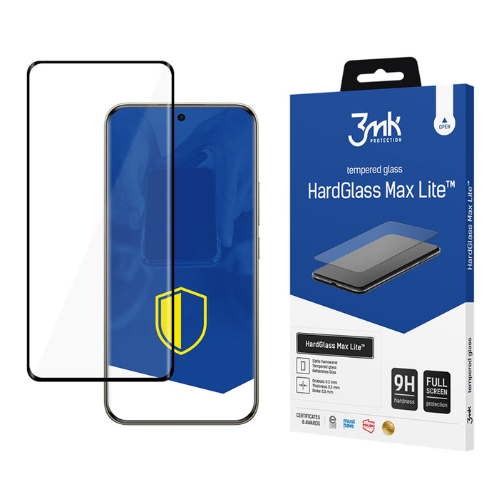 3mk HardGlass Max Lite черно закалено стъкло за Xiaomi Redmi Note 15 Pro+