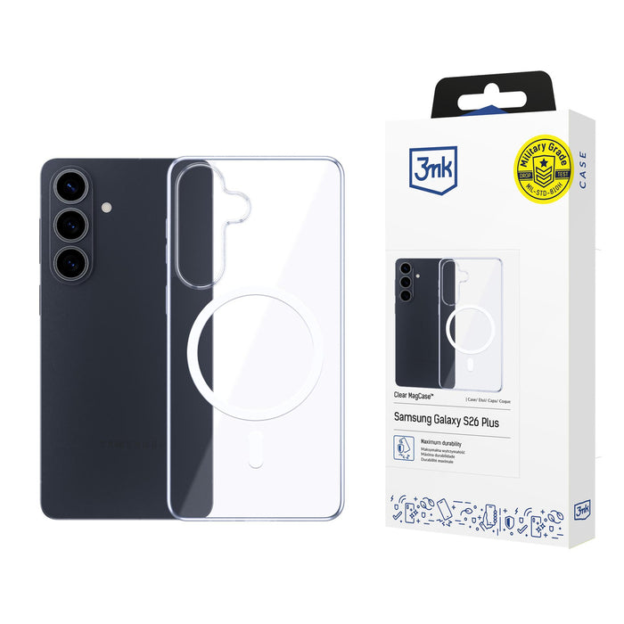 3mk Clear MagCase за Samsung Galaxy S26+ - прозрачен