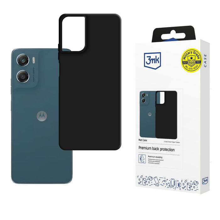 3mk Матов Калъф за Motorola Moto G06 / Moto G06 Power - матово черен