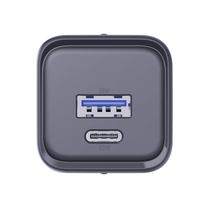 3mk Hyper Charger PD 33W GaN QC4+ PPS AFC FCP SCP 1A1C Зарядно за стена - Черно
