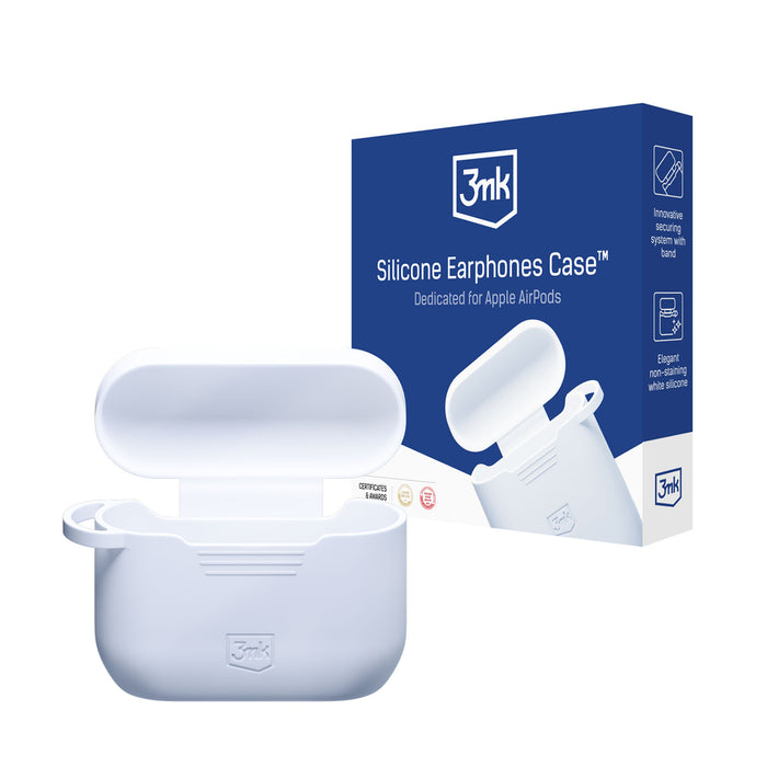 Аксесоари - Apple AirPods 4 - 3mk силиконов калъф за AirPods, бял