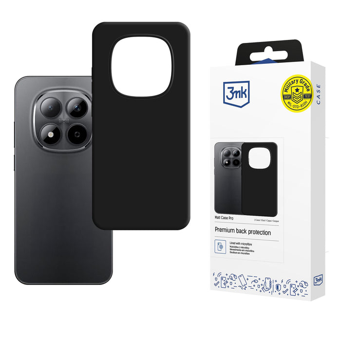 3mk Matt Case Pro за Redmi Note 15 Pro - матово черен