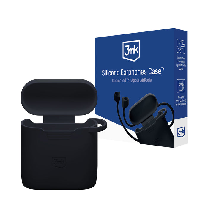 3mk силиконов калъф за AirPods черен за AirPods 4 - черен