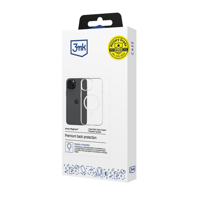 3mk Armor Magcase за iPhone 15 Plus - прозрачен