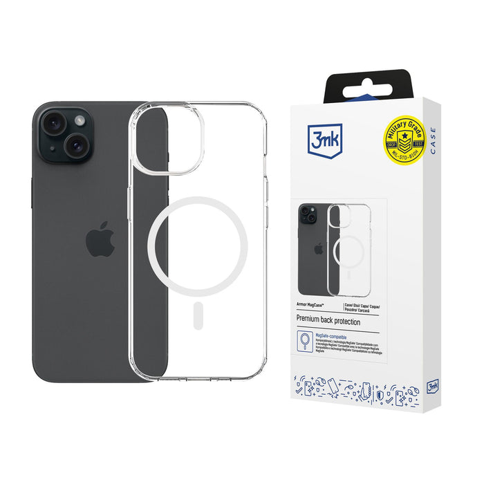 3mk Armor Magcase за iPhone 15 Plus - прозрачен