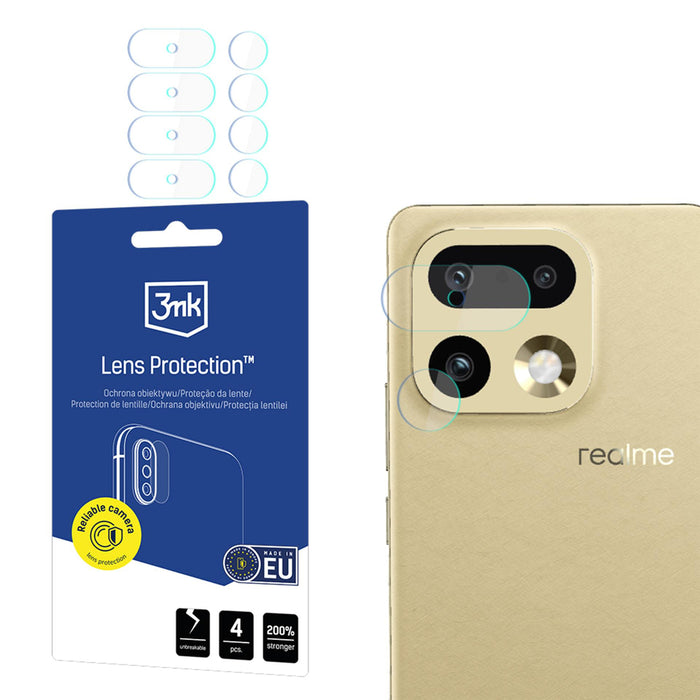 3mk хибридно стъкло за защита на обектива на камерата на Realme 16 Pro 5G
