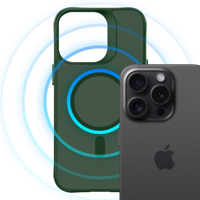 3mk Smoke MagCase за iPhone 16 Pro Max - зелен-прозрачен