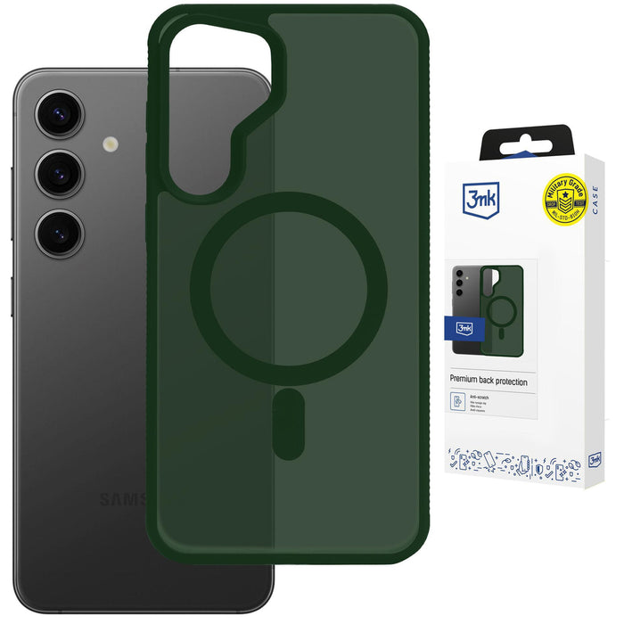 3mk Smoke MagCase за Samsung Galaxy S25 - зелен-прозрачен