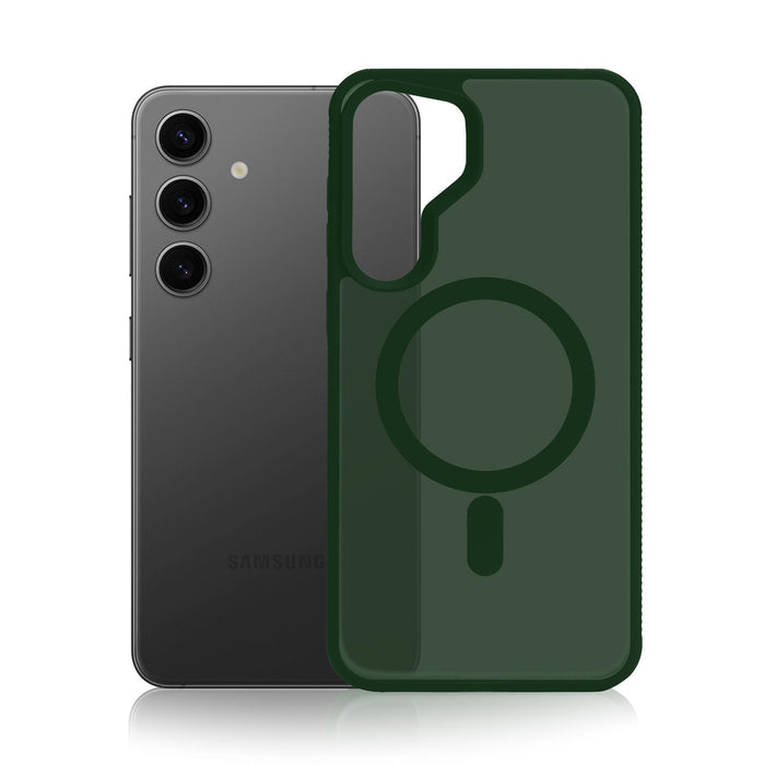 3mk Smoke MagCase за Samsung Galaxy S25 - зелен-прозрачен