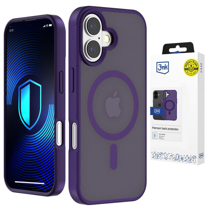 3mk Smoke MagCase за iPhone 16 - лилаво-прозрачен
