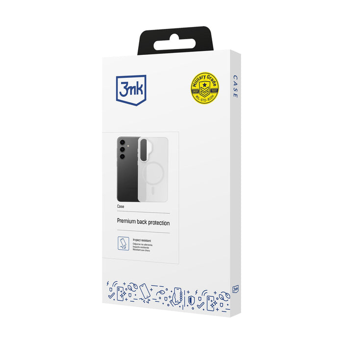 3mk Smoke MagCase за Samsung Galaxy S25 - бяло-прозрачен