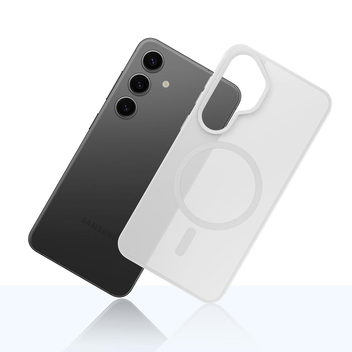 3mk Smoke MagCase за Samsung Galaxy S25 - бяло-прозрачен