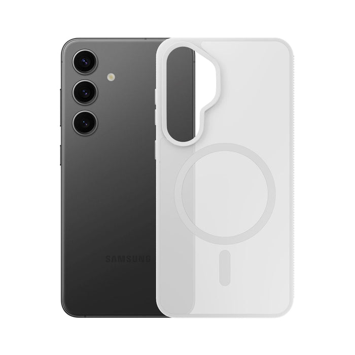 3mk Smoke MagCase за Samsung Galaxy S25 - бяло-прозрачен