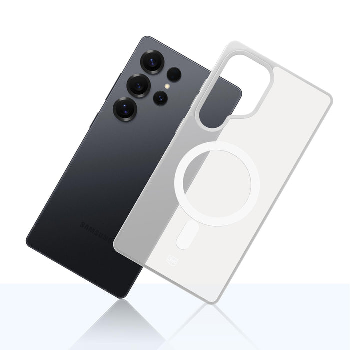 3mk Smoke MagCase за Samsung Galaxy S25 Ultra - бял-прозрачен