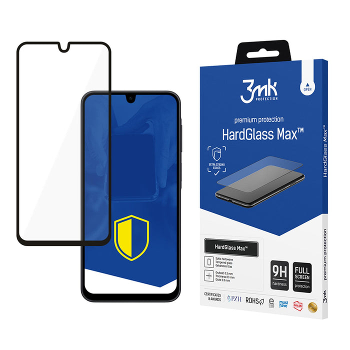 Подсилено закалено стъкло с пълно покритие 3mk HardGlass Max черно за Samsung Galaxy A17 5G/4G