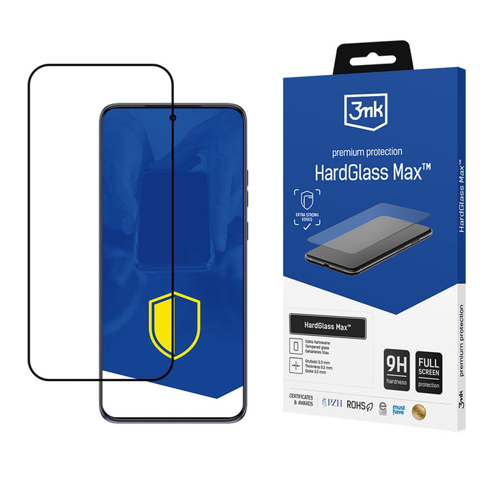 Подсилено закалено стъкло за цял екран 3mk HardGlass Max Black за Motorola Edge 50 Neo