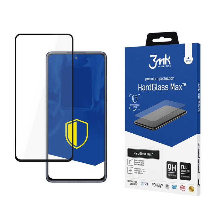 Подсилено закалено стъкло с пълно покритие 3mk HardGlass Max черно за Samsung Galaxy S20 FE 5G / S20 Lite