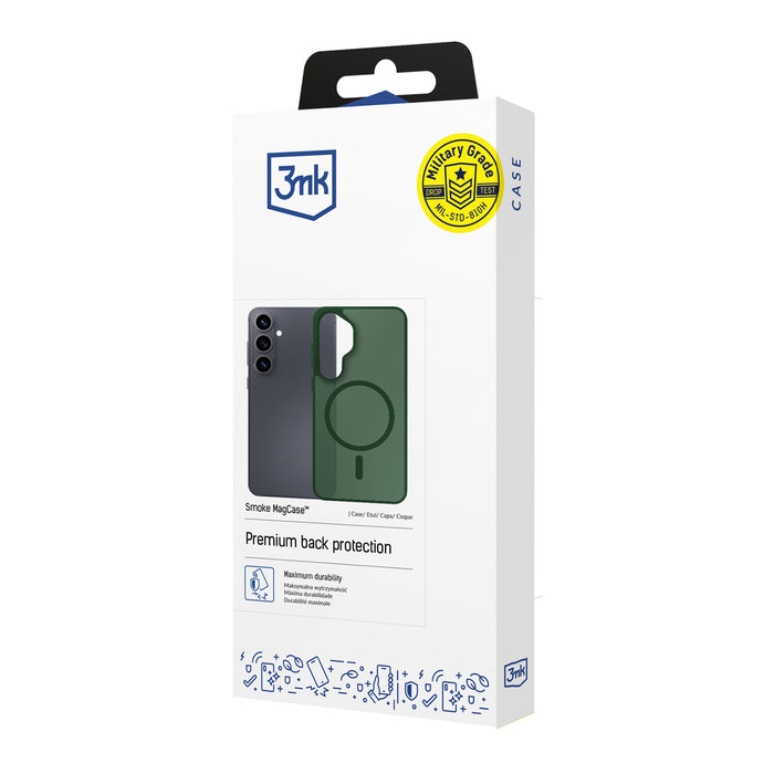 3mk Smoke MagCase за iPhone 17 - зелен-прозрачен