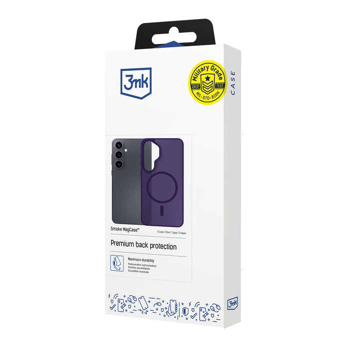 3mk Smoke MagCase за Samsung Galaxy S25 Ultra - лилав-прозрачен