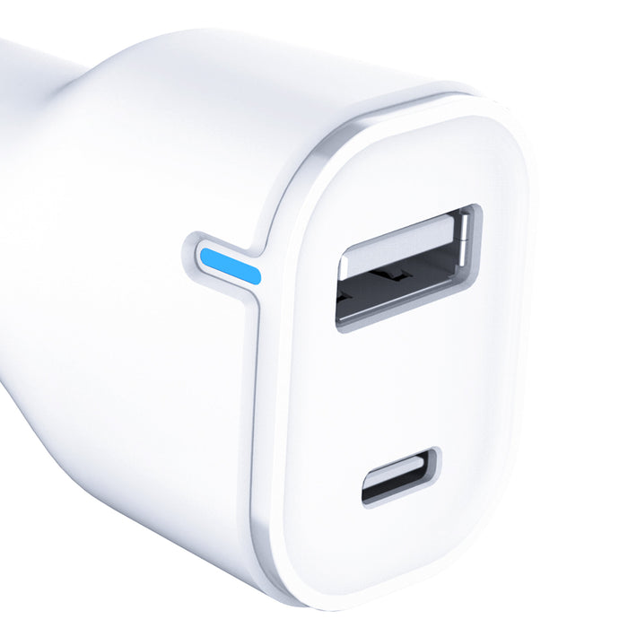 3mk Зарядно за кола 20W PD3.0 QC 3.0 USB 1A1C - Бяло