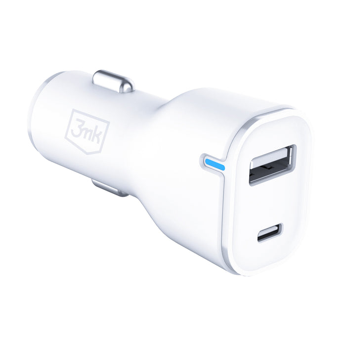 3mk Зарядно за кола 20W PD3.0 QC 3.0 USB 1A1C - Бяло