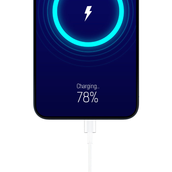 3mk Кабел 3в1 USB-A - micro USB / Lightning / USB-C 1.2м 20V/2.4A 15W - бял