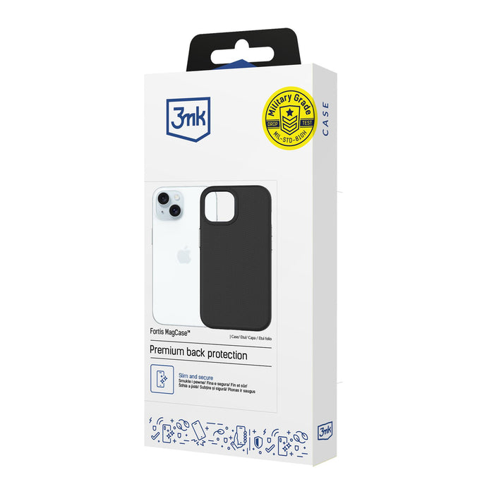 3mk Fortis MagCase за iPhone 15 - черен