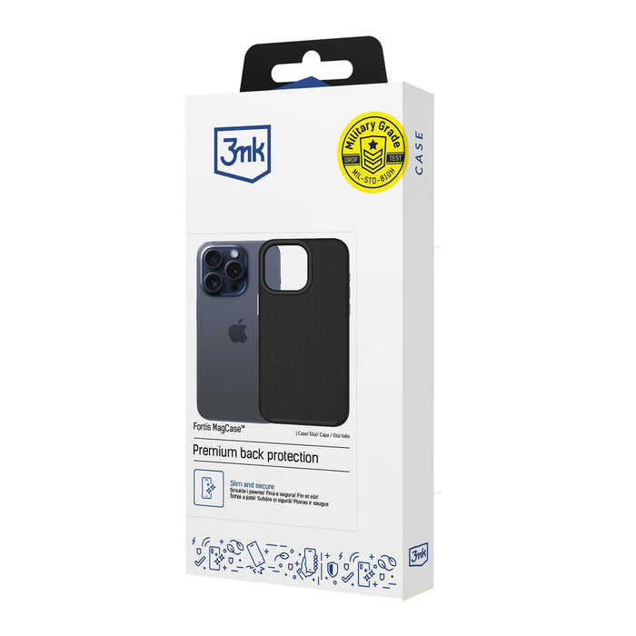 3mk Fortis MagCase за iPhone 15 Pro Max - черен