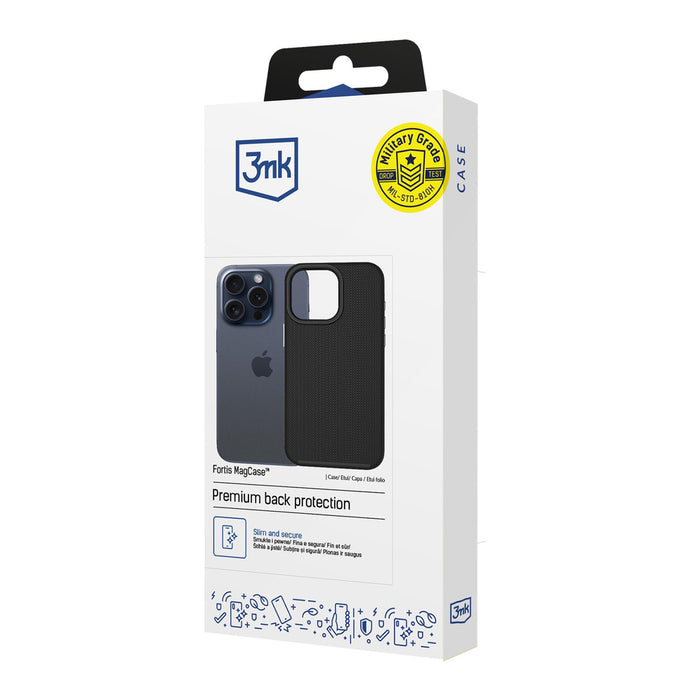 3mk Fortis MagCase за iPhone 15 Pro - черен