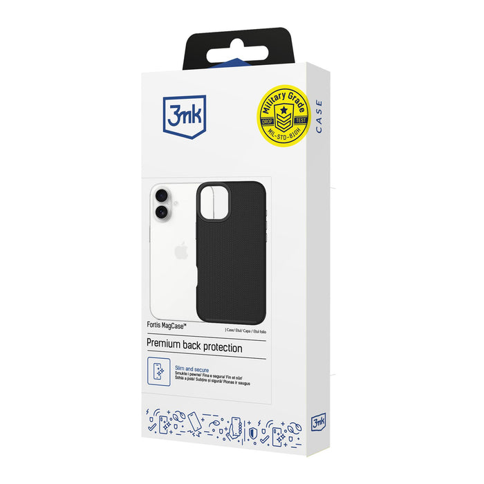 3mk Fortis MagCase за iPhone 16 - черен