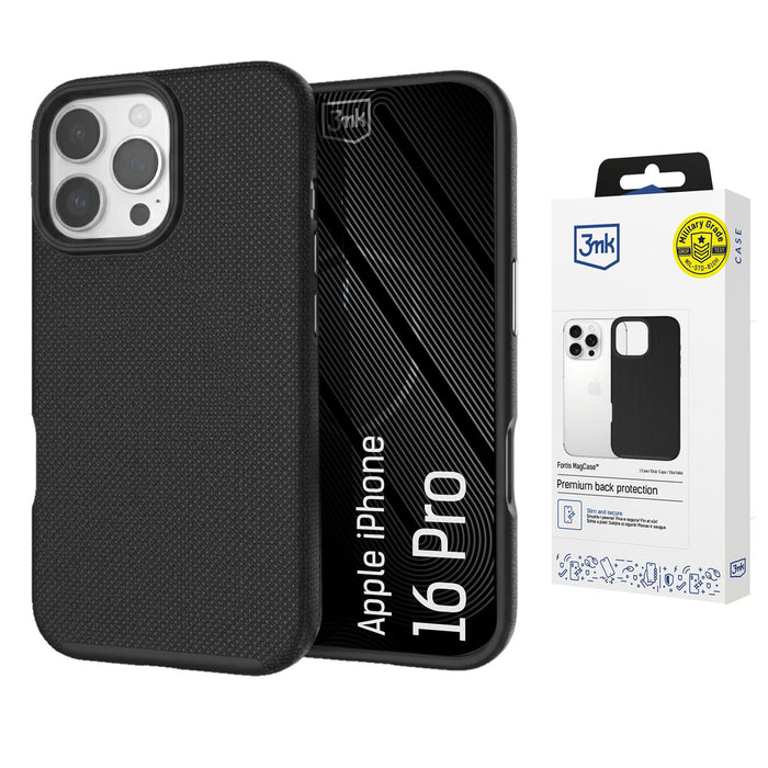 3mk Fortis MagCase за iPhone 16 Pro - черен