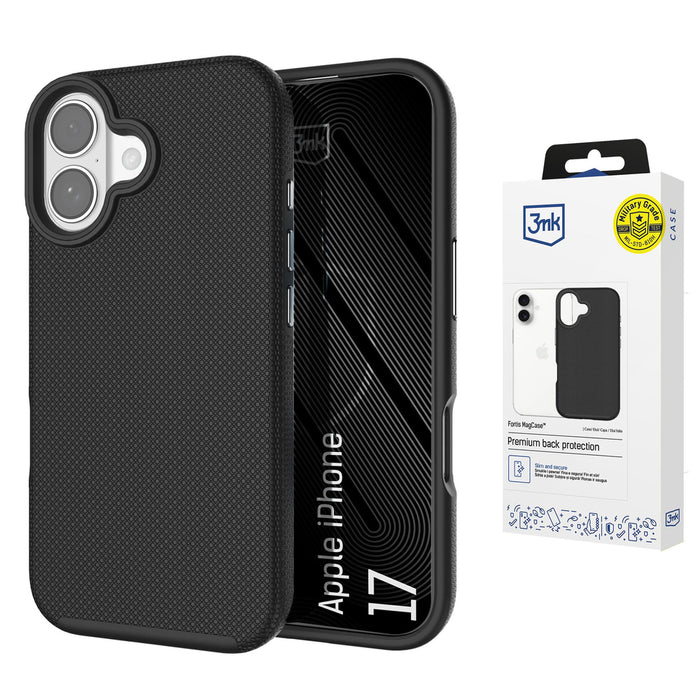 3mk Fortis MagCase за iPhone 17 - черен