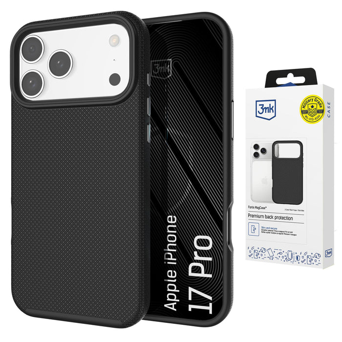 3mk Fortis MagCase за iPhone 17 Pro - черен