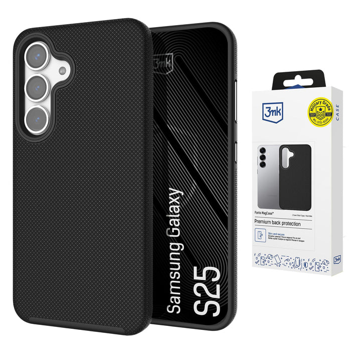3mk Fortis MagCase за Samsung Galaxy S25 - черен