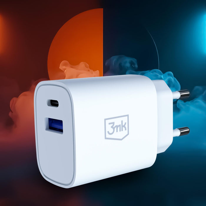 3mk FlowPower 30W 1A1C PD 3.0 QC4+ зарядно за стена - бяло