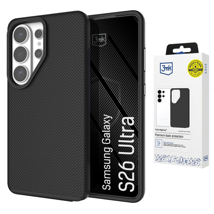 3mk Fortis MagCase за Samsung Galaxy S26 Ultra - черен