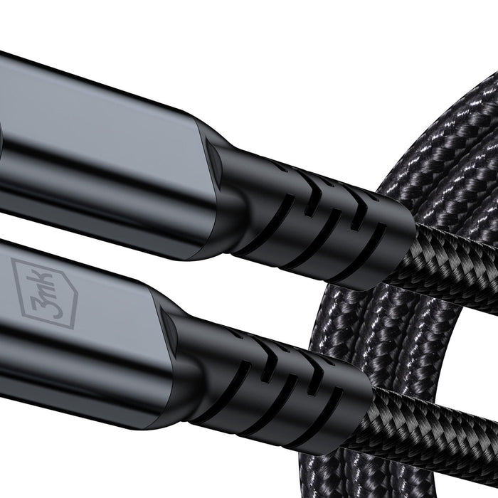 3mk Hyper Cable N-SERIES USB-C / USB-C Thunderbolt 4 2m 48V / 5A 40Gb/s 240W 8K60Hz - черен