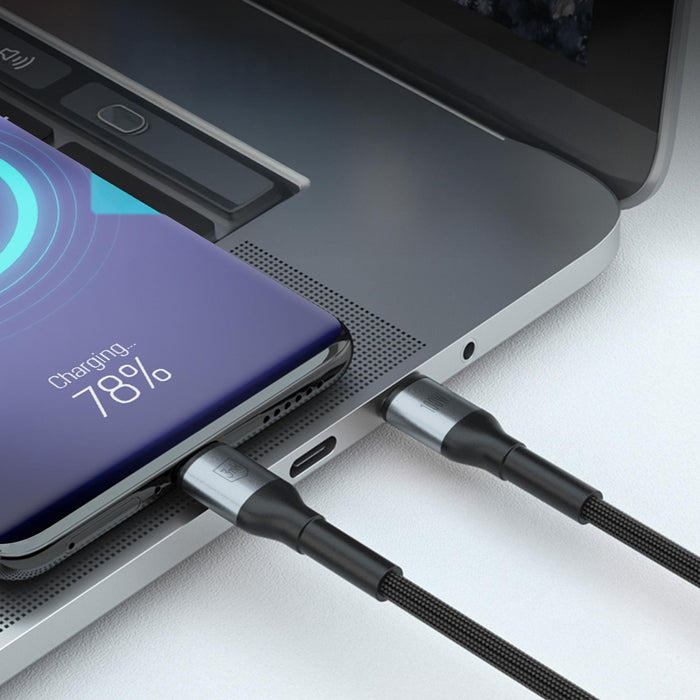 3mk Hyper Cable N-SERIES USB-C / USB-C 1.5m PD 3.0 QC 3.0 20V / 5A 100W - черен