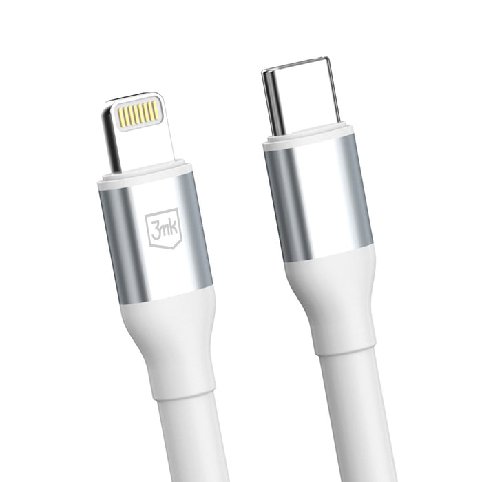 3mk Hyper Cable N-SERIES USB-C / Lightning 2m PD 3.0 9V / 3A 27W - бял