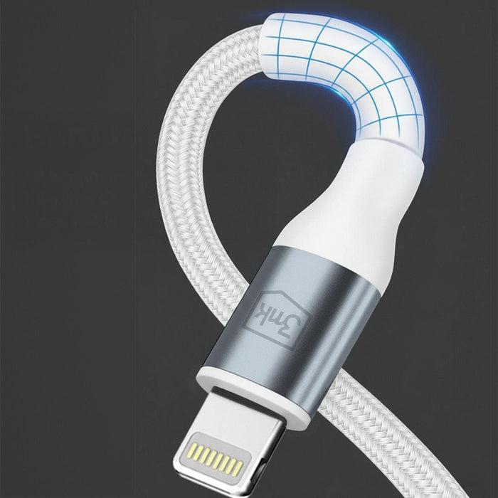 3mk Hyper Cable N-SERIES USB-C / Lightning 1m PD 3.0 9V / 3A 27W - бял