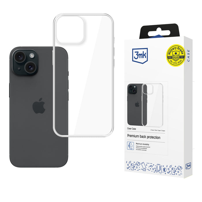 3mk Прозрачен калъф за iPhone 13 / 14 - прозрачен