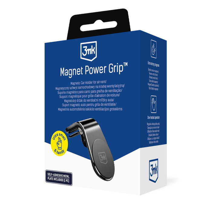 3mk Магнитна стойка за кола Power Grip за решетка - Черна
