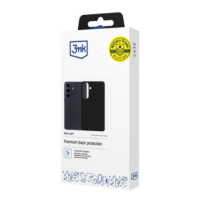 3mk Матов Калъф за Samsung Galaxy S26 FE - Черен